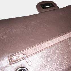 Pre Owned Chanel Pink Reissue 2.55 Aged Metallic Calfskin Double Flap 226