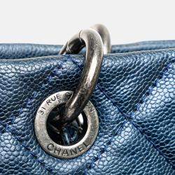 Pre Owned Chanel Quilted Iridescent Caviar Chic Shopping Tote