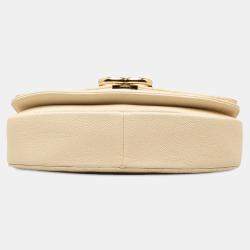 Pre Owned Chanel Brown Medium Caviar Paris Cuba Thread Around Flap