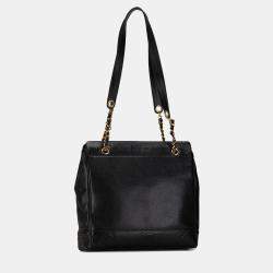 Pre Owned Chanel Black Triple CC Caviar Shoulder Bag
