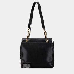 Pre Owned Chanel Black Triple CC Caviar Shoulder Bag