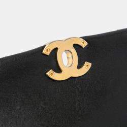 Pre Owned Chanel Black Small Quilted Lambskin Chain is More Flap