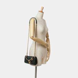 Pre Owned Chanel Black Small Quilted Lambskin Chain is More Flap
