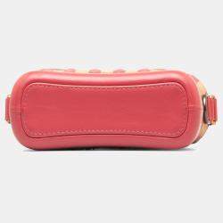 Pre Owned Chanel Pink Small Rattan Gabrielle Crossbody