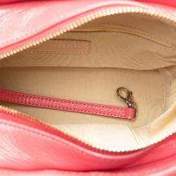 Pre Owned Chanel Pink Small Rattan Gabrielle Crossbody