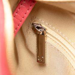 Pre Owned Chanel Pink Small Rattan Gabrielle Crossbody