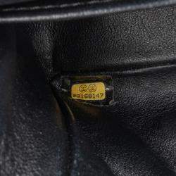 Pre Owned Chanel Black Mini Square Classic Patent Single Flap