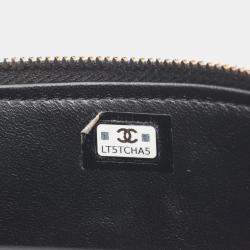 Pre Owned Chanel Vanity Case Black Leather Shoulder Bag