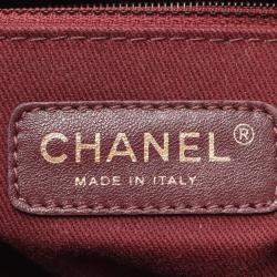 Pre Owned Chanel Perfect Edge Bordeaux Leather Shoulder Bags