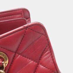 Pre Owned Chanel Perfect Edge Bordeaux Leather Shoulder Bags