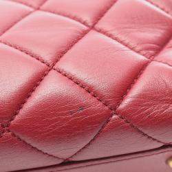 Pre Owned Chanel Perfect Edge Bordeaux Leather Shoulder Bags