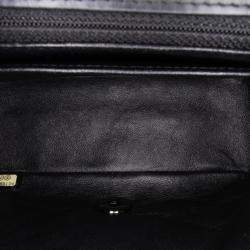 Pre Owned Chanel Black Mini Square Classic Patent Single Flap