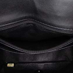 Pre Owned Chanel Black Mini Square Classic Patent Single Flap