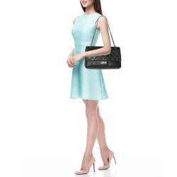 Pre Owned Chanel Black Quilted Aged Leather Classic 227 Reissue 2.55 Flap Bag