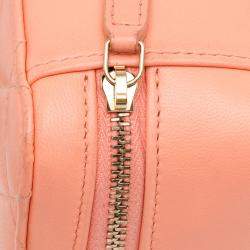 Pre Owned Chanel Orange CC Quilted Lambskin Pearl Crush Camera Bag