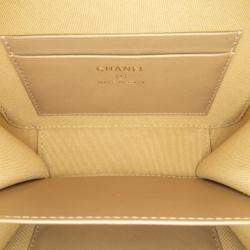 Pre Owned Chanel Orange CC Quilted Lambskin Pearl Crush Camera Bag