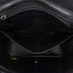 Pre Owned Chanel Black Mini Square Classic Patent Single Flap