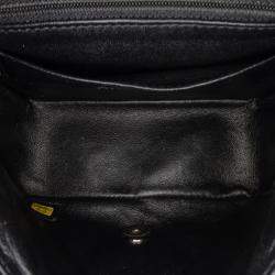 Pre Owned Chanel Black Mini Square Classic Patent Single Flap