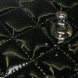 Pre Owned Chanel Black Mini Square Classic Patent Single Flap