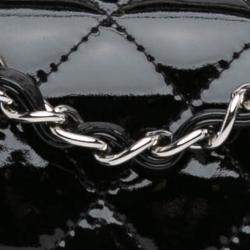 Pre Owned Chanel Black Mini Square Classic Patent Single Flap