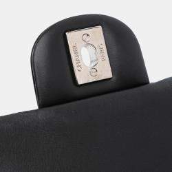 Pre Owned Chanel Black Mini Square Classic Patent Single Flap