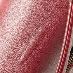 Pre Owned Chanel Red Medium Calfskin Coco Curve Flap