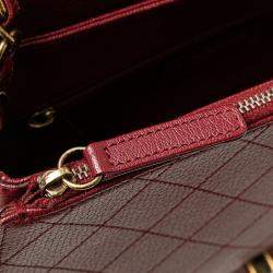 Pre Owned Chanel Red Medium Calfskin Coco Curve Flap