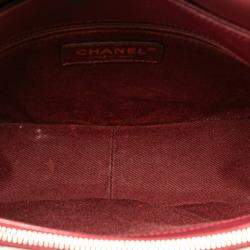 Pre Owned Chanel Red Medium Calfskin Coco Curve Flap