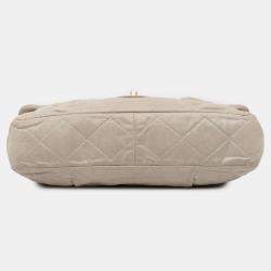 Pre Owned Chanel Beige Quilted Calfskin Chic Quilt Flap
