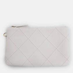 Pre Owned Chanel White Leather chain shoulder bag