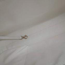Pre Owned Chanel White Leather chain shoulder bag