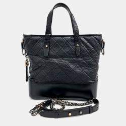 Pre Owned Chanel Black Leather Gabrielle tote and shoulder bag