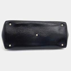 Pre Owned Chanel Black Leather 31 shopping bag