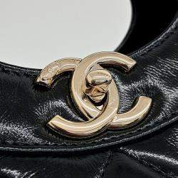 Pre Owned Chanel Black Leather 31 shopping bag