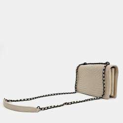 Pre Owned Chanel Beige Leather WOC Mini Crossbody Bag