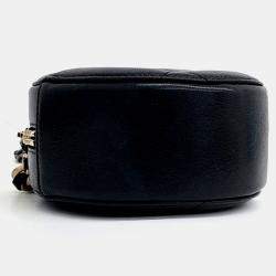 Pre Owned Chanel Black Leather 19 Round Mini Crossbody Bag