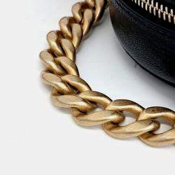 Pre Owned Chanel Black Leather 19 Round Mini Crossbody Bag