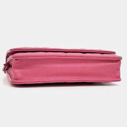 Pre Owned Chanel Pink Leather Caviar WOC Mini Crossbody Bag