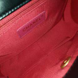 Pre Owned Chanel Black Leather Button-On Top Crossbody Bag