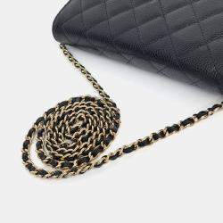 Pre Owned Chanel Black Caviar Leather Caviar WOC Mini Crossbody Bag