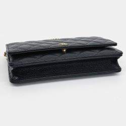 Pre Owned Chanel Black Caviar Leather Caviar WOC Mini Crossbody Bag