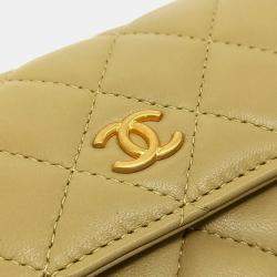 Pre Owned حقيبة شانيل كروس بودي سلسة صغيرة جلد أخضر كوكو