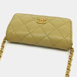 Pre Owned حقيبة شانيل كروس بودي سلسة صغيرة جلد أخضر كوكو