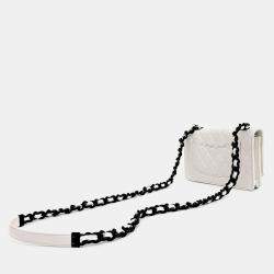 Pre Owned Chanel White Caviar Leather Caviar WOC Crossbody Bag