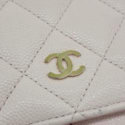 Pre Owned Chanel Pink Leather Caviar WOC Mini Crossbody Bag
