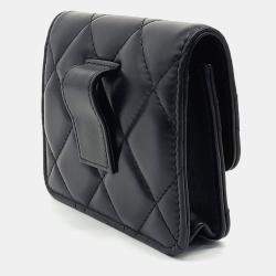 Pre Owned Chanel Black Leather Chain Belt Bag