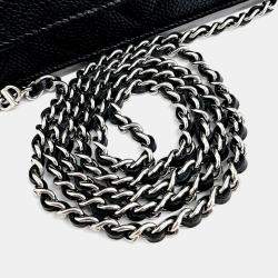 Pre Owned Chanel Black Leather Caviar WOC Mini Crossbody Bag