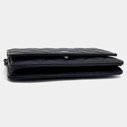 Pre Owned Chanel Black Leather Caviar WOC Mini Crossbody Bag