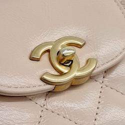 Pre Owned Chanel Beige Leather Kelly Shopping Bag 19