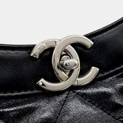 Pre Owned Chanel Black Leather 31 Shopping Bag Large